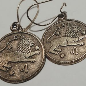 Leo Zodiac Sign Earrings vintage